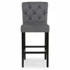 Dunelm Newbury Bar Stool Grey Velvet - 30663172