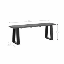 Dunelm Jackson Dining Bench - 30666559 alt09