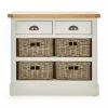 Dunelm Compton Ivory Console Table With Baskets