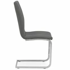 Dunelm Jamison Set Of 2 Faux Leather Grey Dining Chairs - 30668447 alt04