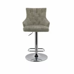 Dunelm Selena Distressed Velvet Bar Stool - 30685461 alt02