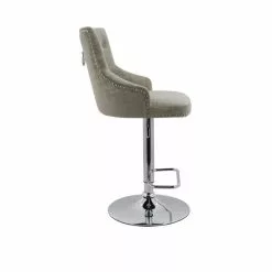 Dunelm Selena Distressed Velvet Bar Stool - 30685461 alt03