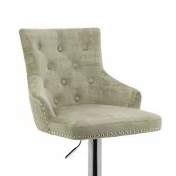 Dunelm Selena Distressed Velvet Bar Stool - 30685461 alt05