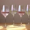 Dunelm Set Of 4 Cut Lustre Wine Glasses