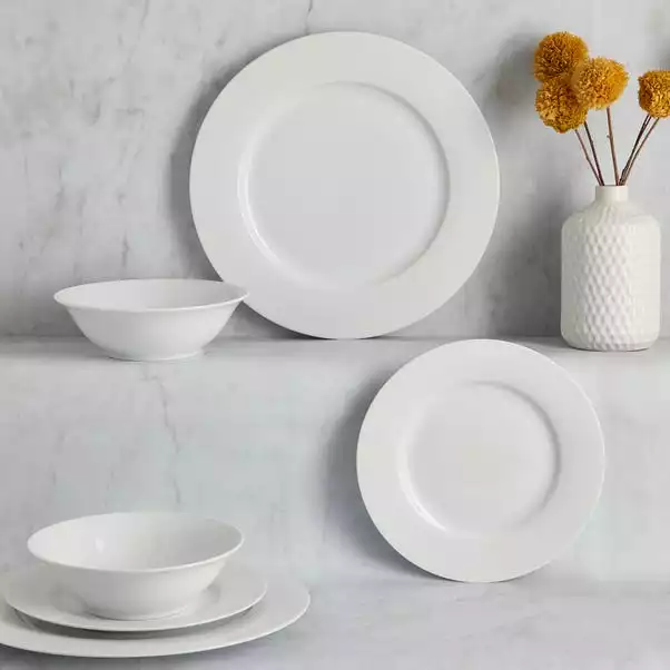 Dunelm Purity Rim 12 Piece Dinner Set 3 Dunelm Purity Rim 12 Piece Dinner Set