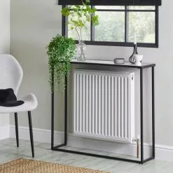 Dunelm Sullivan Black Slim Console Radiator Cover
