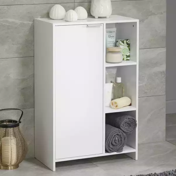 Lloyd Pascal Jaxon White Console Unit With Open Shelves 3 Lloyd Pascal Jaxon White Console Unit With Open Shelves