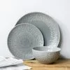 Dunelm Zen Grey 12 Piece Dinner Set - 30722314