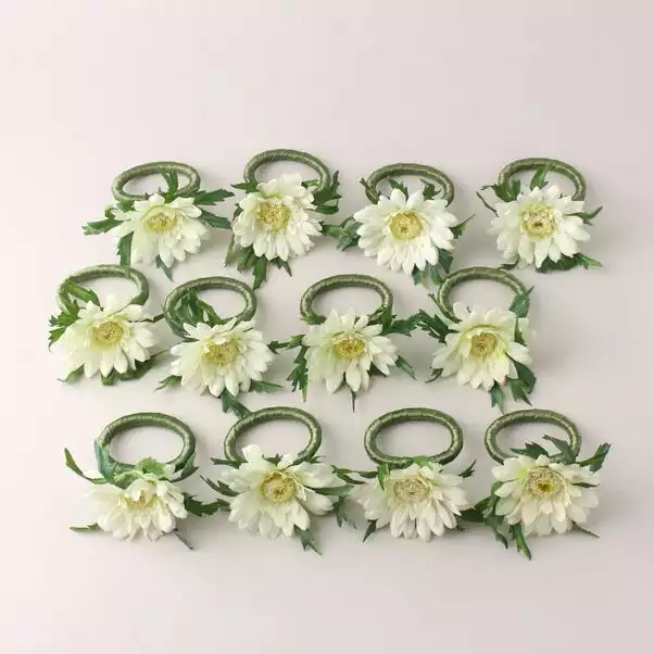 Dunelm Set Of 12 Gerbera Napkin Rings 7cm 3 Dunelm Set Of 12 Gerbera Napkin Rings 7cm