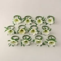 Dunelm Set Of 12 Anemone Napkin Rings 7cm