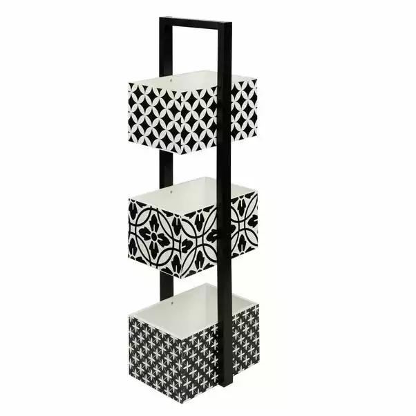 Dunelm Geo Tile Monochrome Caddy 4 Dunelm Geo Tile Monochrome Caddy - Image 2