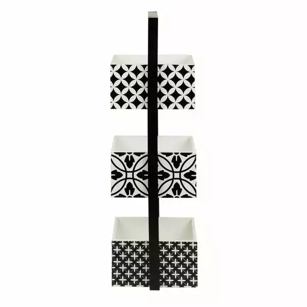Dunelm Geo Tile Monochrome Caddy 5 Dunelm Geo Tile Monochrome Caddy - Image 3