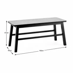 Dunelm Franco Cane Dining Bench - 30729257 alt09