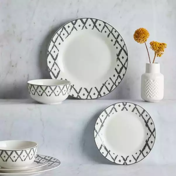 Dunelm Ikat 12 Piece Dinner Set 3 Dunelm Ikat 12 Piece Dinner Set