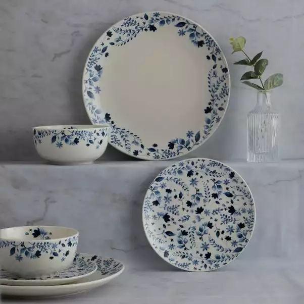 Dunelm Indigo Meadow 12 Piece Dinner Set 3 Dunelm Indigo Meadow 12 Piece Dinner Set