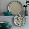 Dunelm Global Teal 12 Piece Dinner Set