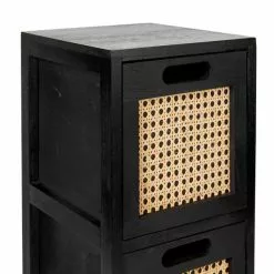 Dunelm French Cane Black 2 Drawer Unit 11 Dunelm French Cane Black 2 Drawer Unit - 30747344 alt04