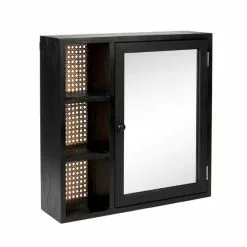 Dunelm French Cane Black Mirror Cabinet 9 Dunelm French Cane Black Mirror Cabinet - 30747349 alt02