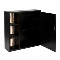 Dunelm French Cane Black Mirror Cabinet 11 Dunelm French Cane Black Mirror Cabinet - 30747349 alt04