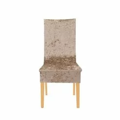 Dunelm Crushed Velvet Dining Chair Cover 5 Dunelm Crushed Velvet Dining Chair Cover - 30747372 alt01
