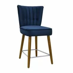 Dunelm Isla Velvet Bar Stool - 30748290 alt04