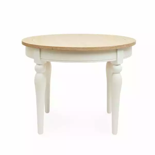 Dunelm Churchgate Ivory Round Dining Table 4 Dunelm Churchgate Ivory Round Dining Table - Image 2