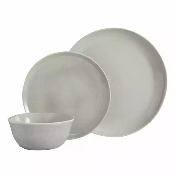 Dunelm Amalfi 12 Piece Dinner Set Grey 4 Dunelm Amalfi 12 Piece Dinner Set Grey - Image 2