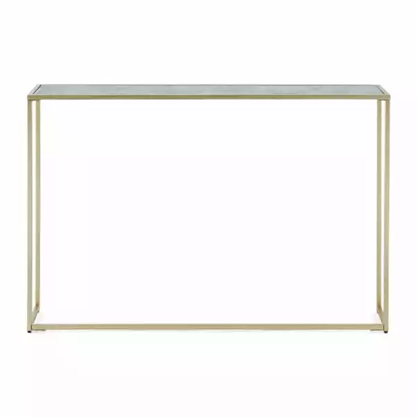 Dunelm Sullivan Gold Marble Effect Wide Slim Console 5 Dunelm Sullivan Gold Marble Effect Wide Slim Console - Image 3