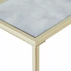 Dunelm Sullivan Gold Marble Effect Wide Slim Console 9 Dunelm Sullivan Gold Marble Effect Wide Slim Console - 30753021 alt03