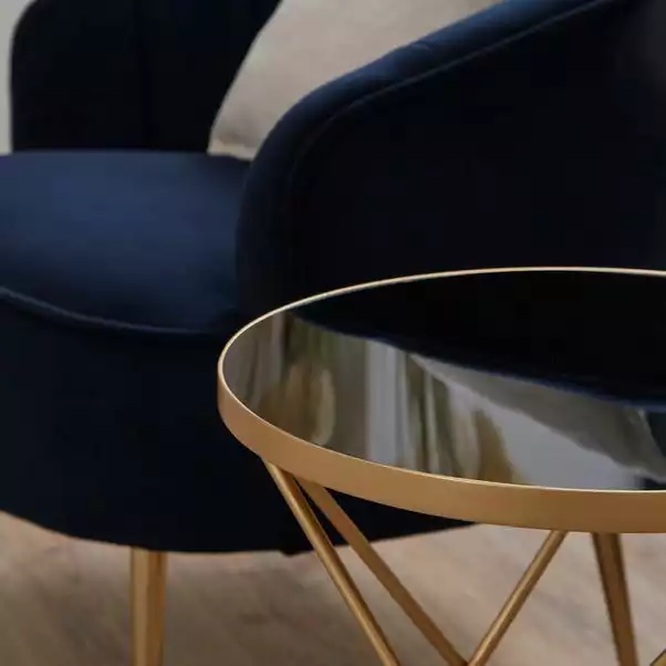 Dunelm Zoey Black Top Gold Effect Side Table 4 Dunelm Zoey Black Top Gold Effect Side Table - Image 2