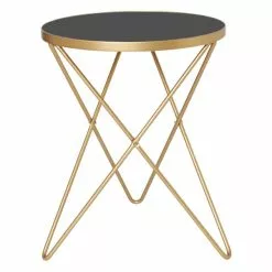 Dunelm Zoey Black Top Gold Effect Side Table 9 Dunelm Zoey Black Top Gold Effect Side Table - 30756925 alt02