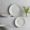 Dunelm White Rim 12 Piece Dinner Set - 30757879