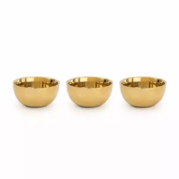 Dunelm Set Of 3 Metallic Dip Bowls 3 Dunelm Set Of 3 Metallic Dip Bowls