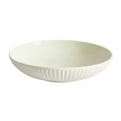 Dunelm Linear Embossed Porcelain Pasta Bowl 5 Dunelm Linear Embossed Porcelain Pasta Bowl - 30762590 alt01