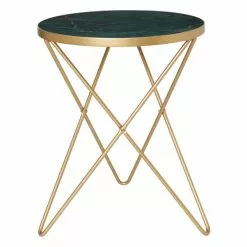 Dunelm Zoey Green Marble Effect Side Table - 30762776 alt02
