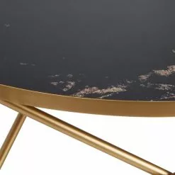 Dunelm Zoey Black Marble Effect Coffee Table - 30764037 alt04