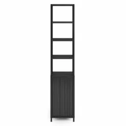 Dunelm Stannis Reeded Glass Tall Cabinet - 30765706 alt02