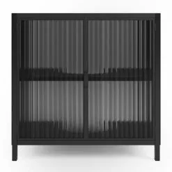 Dunelm Stannis Reeded Glass Under Sink Unit - 30765707 alt02