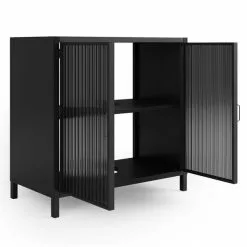 Dunelm Stannis Reeded Glass Under Sink Unit - 30765707 alt04