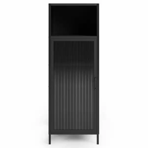 Dunelm Stannis Reeded Glass Single Door Cabinet 5 Dunelm Stannis Reeded Glass Single Door Cabinet - Image 3