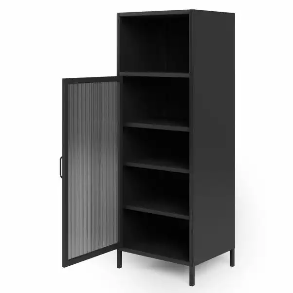 Dunelm Stannis Reeded Glass Single Door Cabinet 7 Dunelm Stannis Reeded Glass Single Door Cabinet - Image 5