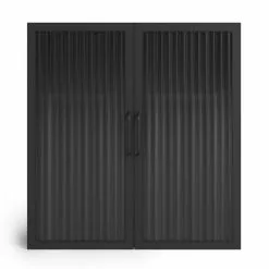 Dunelm Stannis Reeded Glass Double Door Wall Cabinet - 30765709 alt02