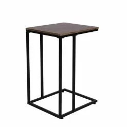 Dunelm Charlie Rustic Wood Effect C-Shaped Side Table - 30765712 alt02