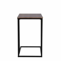Dunelm Charlie Rustic Wood Effect C-Shaped Side Table - 30765712 alt03