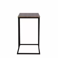 Dunelm Charlie Rustic Wood Effect C-Shaped Side Table - 30765712 alt04