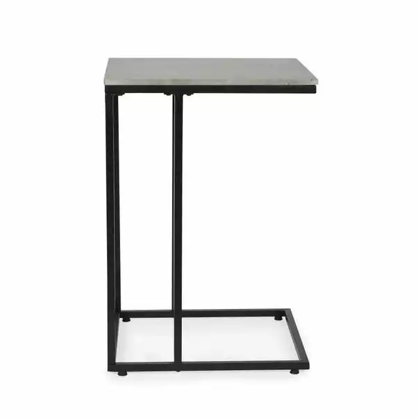 Dunelm Charlie Concrete Effect C-Shaped Side Table 7 Dunelm Charlie Concrete Effect C-Shaped Side Table - Image 5