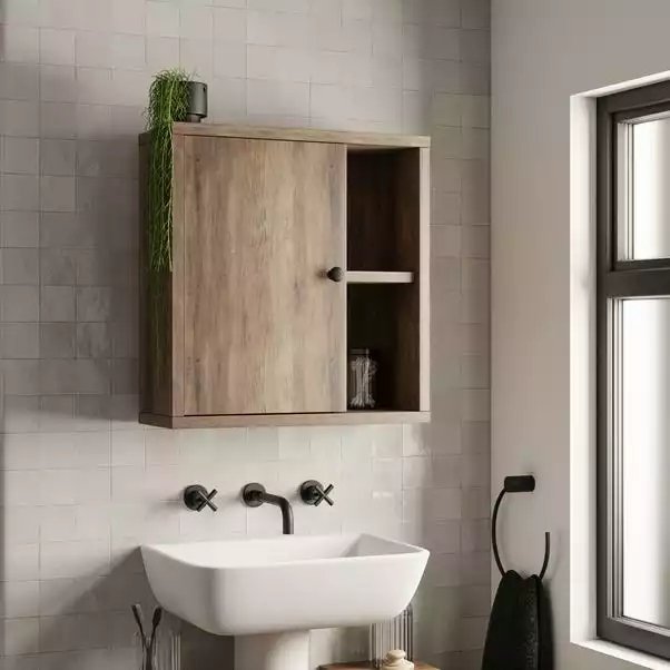 Dunelm Fulton Pine Effect Bathroom Wall Cabinet 3 Dunelm Fulton Pine Effect Bathroom Wall Cabinet