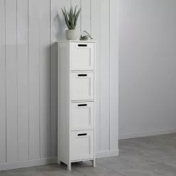 Dunelm Rimini White 4 Drawer Unit