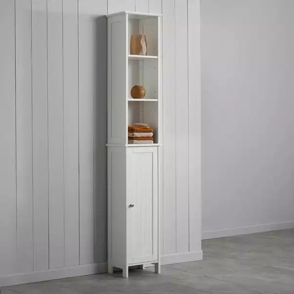 Dunelm Rimini White Tall Cabinet 3 Dunelm Rimini White Tall Cabinet