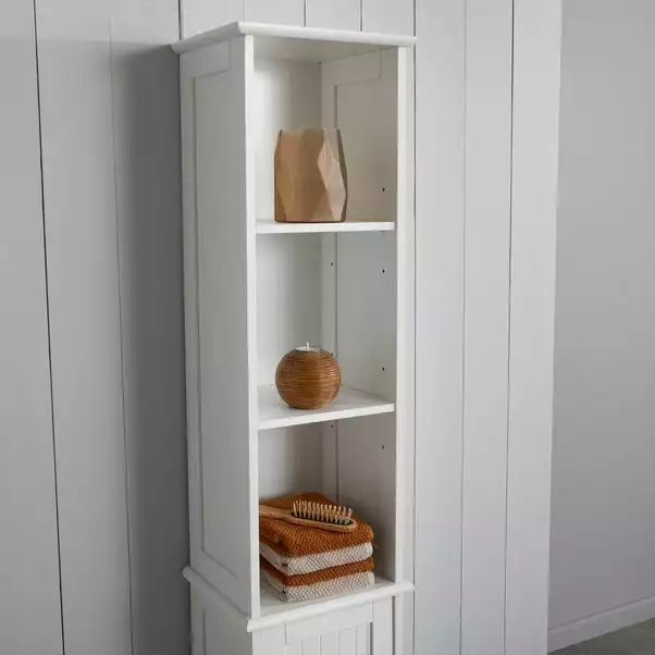 Dunelm Rimini White Tall Cabinet 5 Dunelm Rimini White Tall Cabinet - Image 3